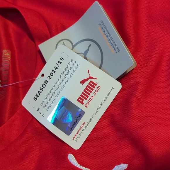 Men's Puma Arsenal GERRARD #8 2014/15 jersey new with tags - Picture 8 of 8